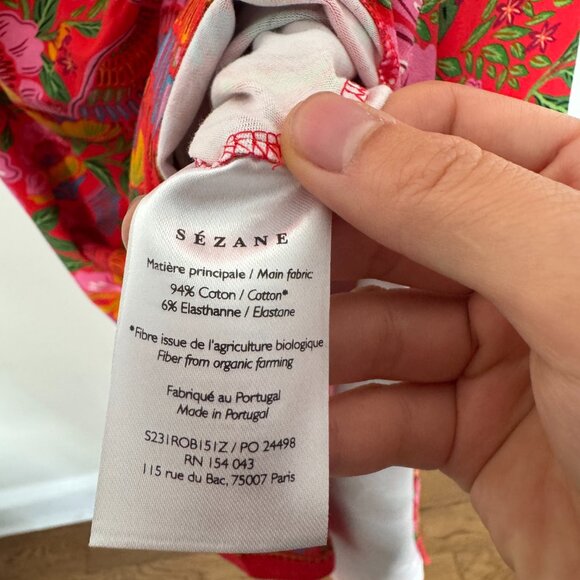 NWT Sezane x Farm Rio collab - Pippa Dress - floral/tropical/bird print - size M - Picture 12 of 17